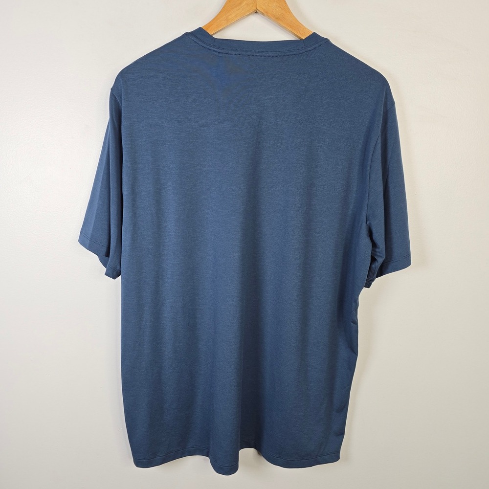 REI Co-op Mens Sahara Performance T-Shirt Blue Large Short Sleeve Stretch Tee - Picture 2 of 5